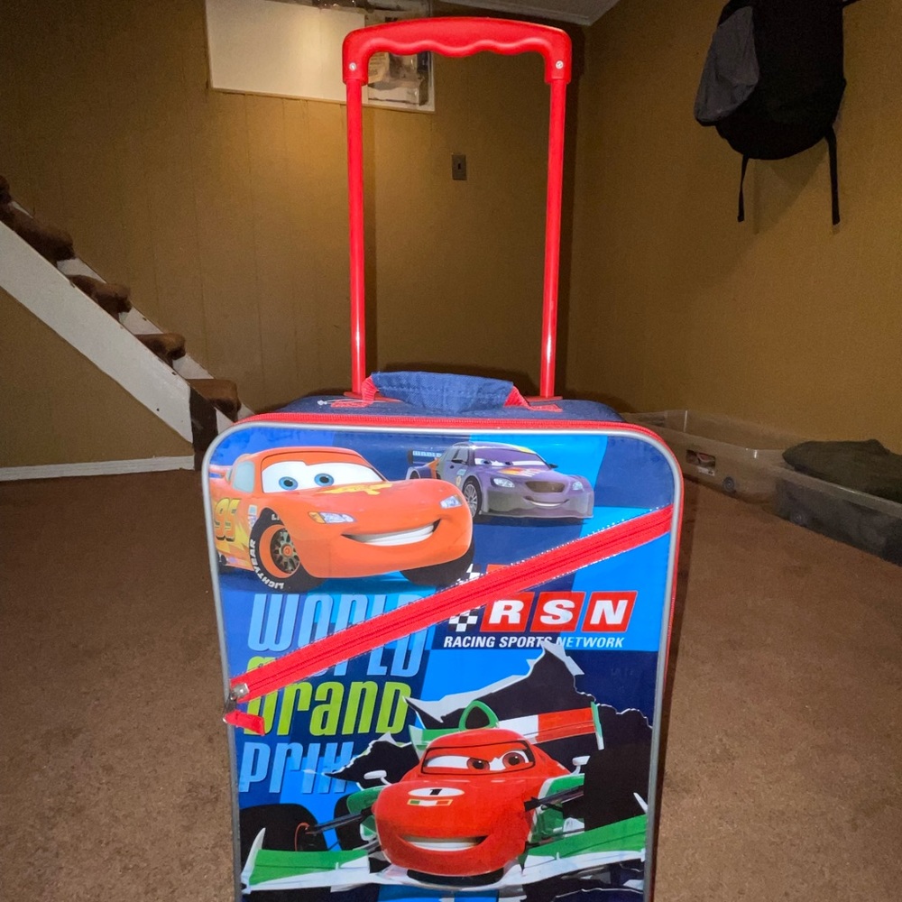 Lighting McQueen Pixar Cars luggage for kids